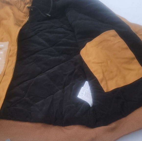 Walls Men's Insulated Bomber Jacket . Brown. Pockets, Hoodie, Articulated sleeve - Picture 6 of 9